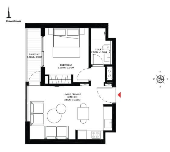 Cosy 1 Bedroom In Mbr City Sleeps 2 With Balcony *
